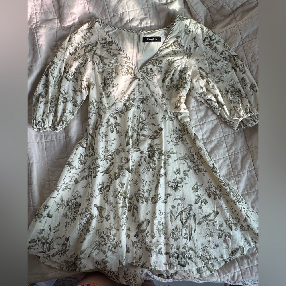 Tolie Mini Dress with Puffed Sleeves